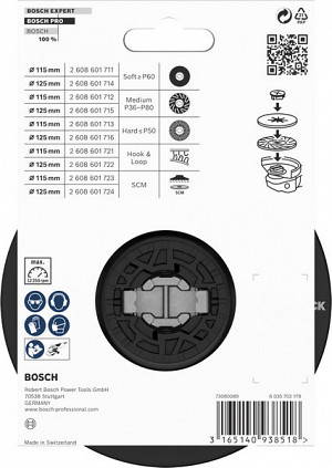 Srednji podporni krožnik PRO, 125 mm, X-Lock