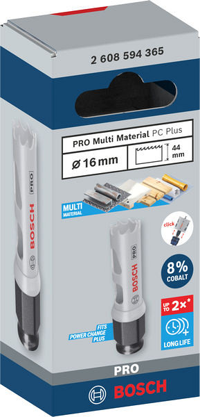 Žaga za izrezovanje lukenj PRO Multi Material PC Plus, 16 mm