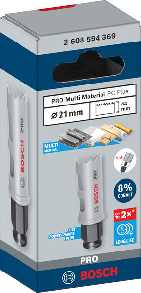 Žaga za izrezovanje lukenj PRO Multi Material PC Plus, 21 mm