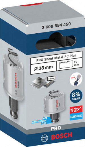 Žaga za izrezovanje lukenj PRO Sheet Metal PC Plus, 38 mm