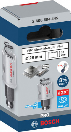 Žaga za izrezovanje lukenj PRO Sheet Metal PC Plus, 29 mm