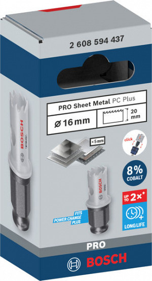 Žaga za izrezovanje lukenj PRO Sheet Metal PC Plus, 16 mm