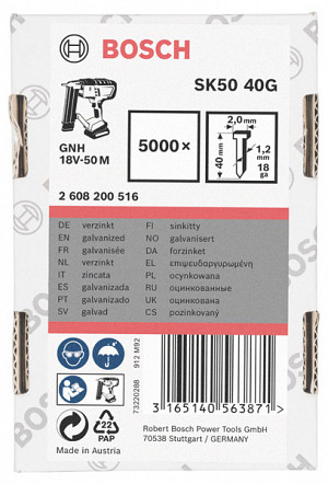 Žebelj, SK50 40G