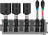 PRO Impact Set z natičnimi ključi in škatlo Pick and Click, PH2x50, PZ2x50, NS8x50, NS10x50, NS13x50 mm, 5 kosov